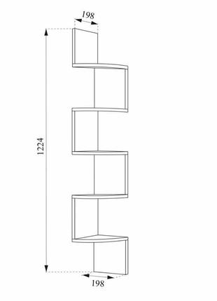 Полиця кутова для книг настінні, навісні полиці в спальню, кухню2 фото
