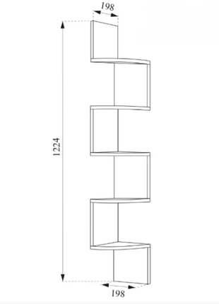 Полиця кутова для книг настінні, навісні полиці в спальню, кухню3 фото