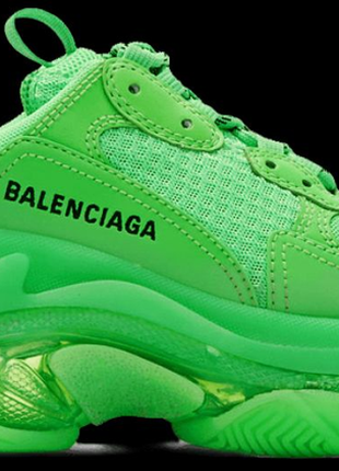 Balenciaga triple s trainers neon green 36