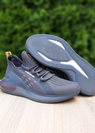 Adidas zx boost сірі з помаранчевим3 фото