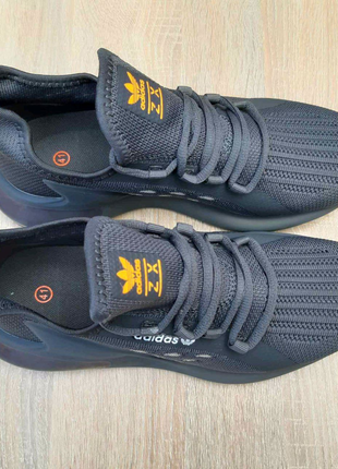 Adidas zx boost сірі з помаранчевим9 фото