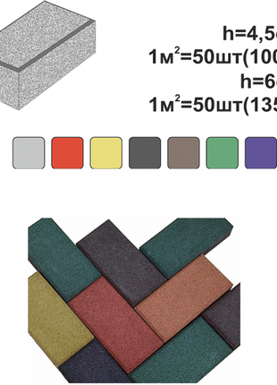 Тротуарна плитка «цеглинка»