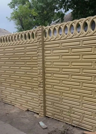 Загородження, євроогорожа, встановлення паркану граніліт