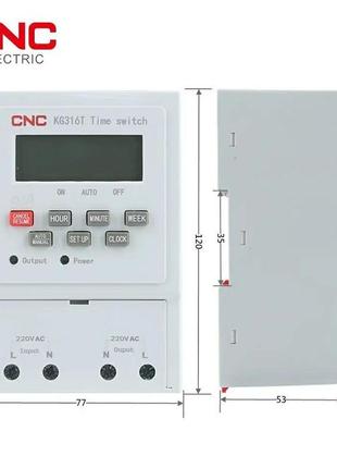 Електронний часовий таймер cnc kg316 30а