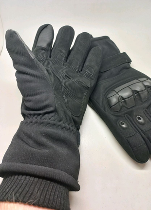 Чорні тактичні рукавиці зимові арт 905374 фото