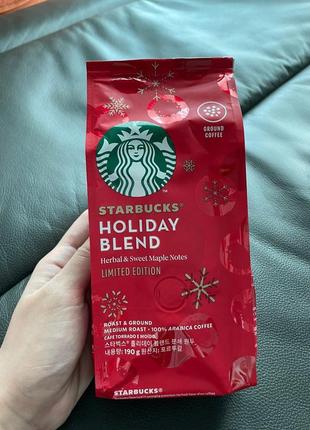 Кава в зернах starbucks holiday blend (limited edition)