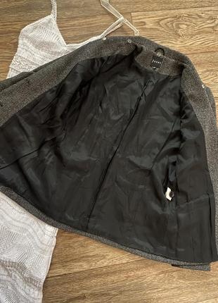 Базовый твидовый пиджак jones, двубортный жакет блейзер, серый пиджак3 фото