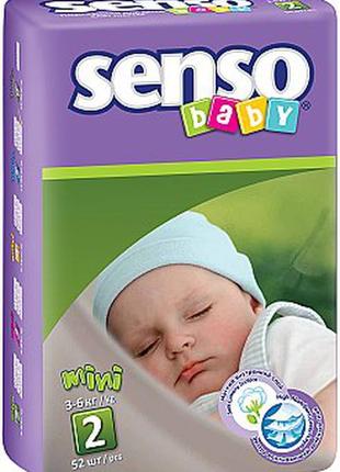 Підгузники senso baby, mini (b2-52), 3-6 кг.