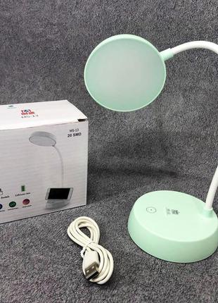 Настольная аккумуляторная лампа ms-13, usb светильник, аккумуляторная настольная лампа. цвет: зеленый
