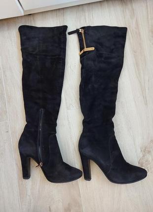 Сапоги замшевые