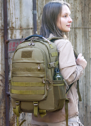 Тактичний військовий штурмовий рюкзак 27 літрів олива4 фото