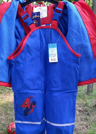 Комплект костюм дощовий на флісі теплий дощовик людина павук спай5 фото