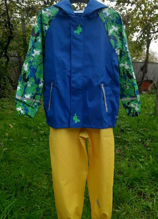 Куртка дощовик вітрівка без флісу грязепруф lupilu11 фото