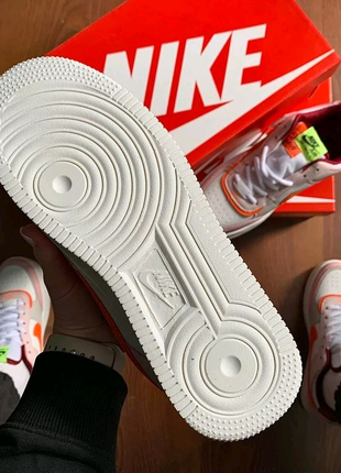 👟кросівки жіночі nike air force 1 shadow white & pink & orange👟