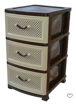 Пластиковий великий комод, шафка,органайзер, румбочка на 3 ящики