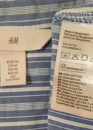 Платье рубашка h&m хлопок р. м10 фото