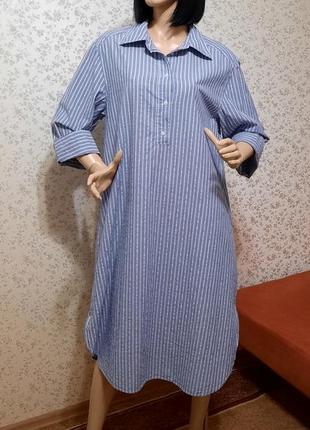 Сукня сорочка h&m бавовна р. m рубашка плаття4 фото