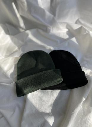 Шапка бини/шапка beanie новая one size зелёная