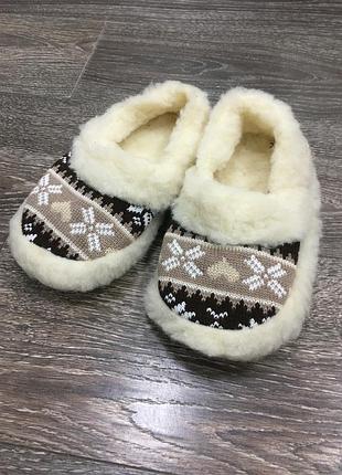 Тапочки з овчини з задником