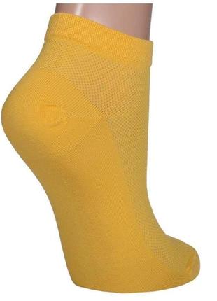 Шкарпетки жіночі 12 пар літні укорочені сітка житомир тм краса розмір 36-40 жовті2 фото