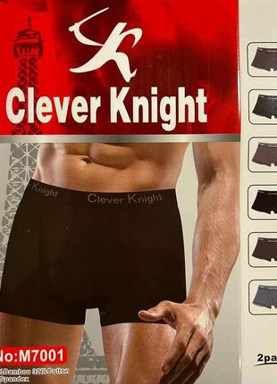 Труси чоловічі 12 штук боксери бавовна + бамбук clever knight розмір xl-4xl (46-54)