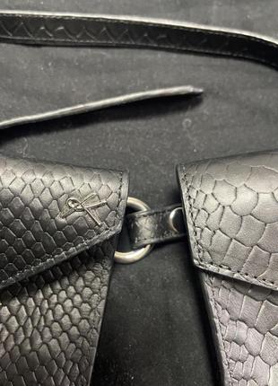 Поясная кожаная сумка kachorovska belt combo