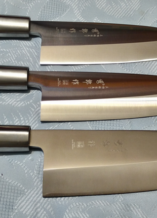 Японський ніж деба для суші, риби, лосося, м'яса (19 см лезо)6 фото