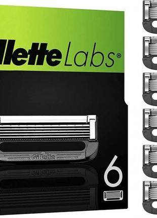 Змінні картриджі для гоління касети чоловічі gillette labs 6 шт