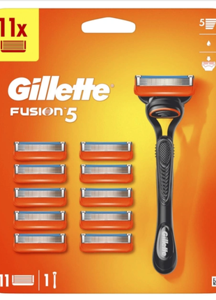 Станок для гоління чоловічий (бритва) gillette fusion  і 11 касет