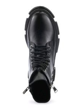 Жіночі черевики шкіряні весна/осінь чорні yuves 129 байка2 фото