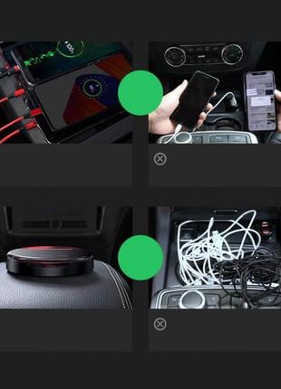 Зарядна станція в авто baseus car sharingblack (cahub-fx01)7 фото