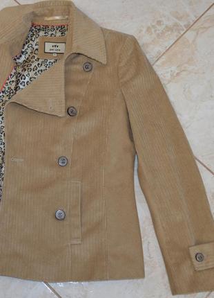 Брендовый вельветовый пиджак жакет с карманами per una чехия коттон8 фото