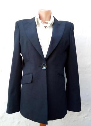 Стильный чёрный базовый шерстяной пиджак skopes tailoring2 фото