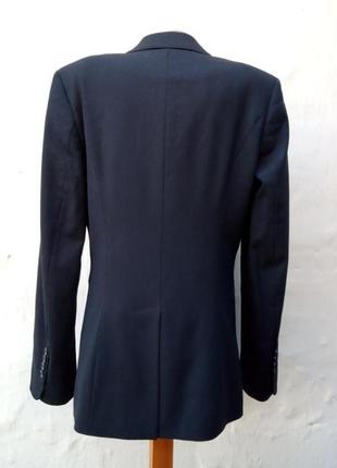 Стильный чёрный базовый шерстяной пиджак skopes tailoring6 фото