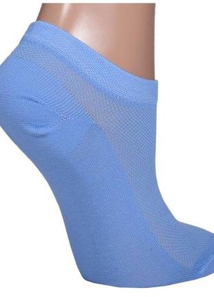 Шкарпетки жіночі 12 пар літні укорочені сітка житомир тм краса розмір 36-40 голубі2 фото