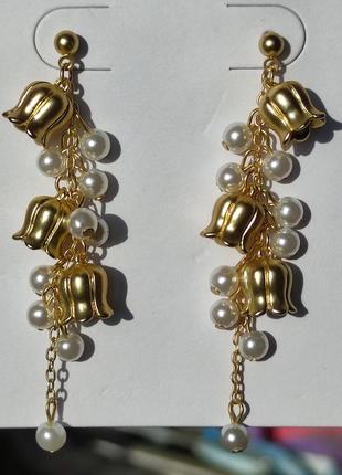Сережки конвалія.
6,8 см