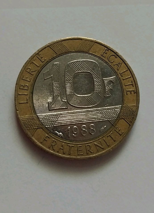 Монета 10 франків1 фото