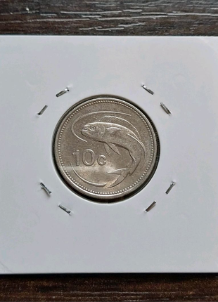 Мальта 10 центів 1986 року2 фото