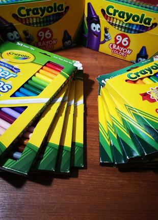 Олівці crayola 96 квітів. набір олівців 96 штук. маркери.10 фото