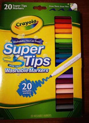 Маркери крайола. markers crayola super tips. набори маркерів.5 фото