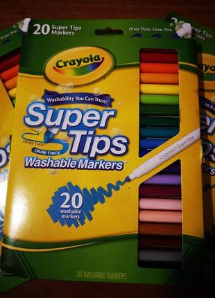 Маркери крайола. markers crayola super tips. набори маркерів.8 фото