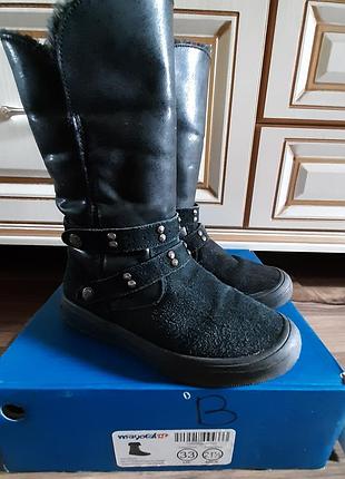 Сапоги замшевые mayoral, p.33, стелька 21,5