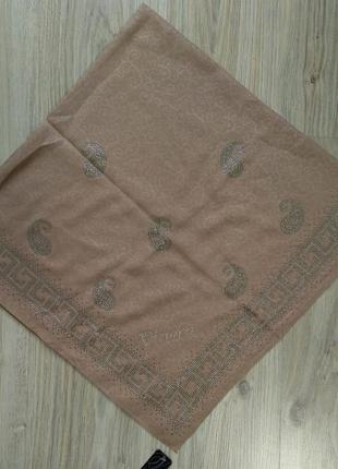 Шикарна кашемірова хустка з камінцями, кавова, туреччина