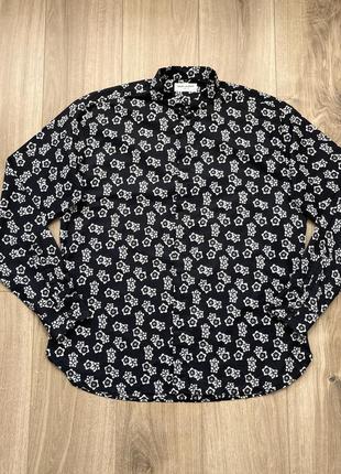 Стильна сорочка saint laurent floral button-up shirt