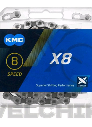 Ланцюг kmc x8 116l для велосипеда, цепь