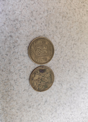 Монети 25 копійок 1992 та 1994 роки2 фото