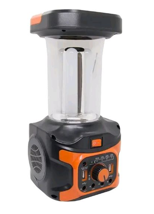 Переносний ручний акумуляторний ліхтар + міні електростанція з ра3 фото
