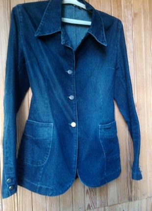 Жакет коттоновый meister темно-сизого кольору, р. 40