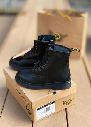 Женские ботинки dr.martens 1460 mono black (термо)