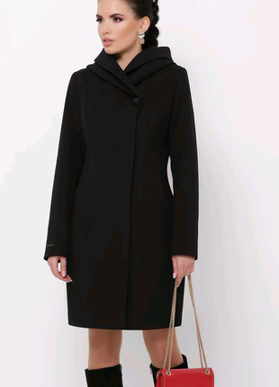 Пальто жіноче kornev з поясом і капюшоном. топ 20212 фото